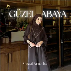 [NEW 2.2 | BISA COD] Abaya Guzel – GRATIS PASHMINA - Dress Simple Muslim Wanita Gamis Basic Lembut