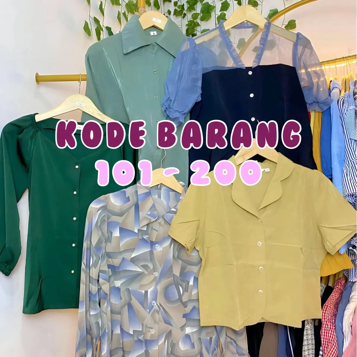 [ KODE 101-200 ] KOREAN BLOUSE KEMEJA ATASAN WANITA