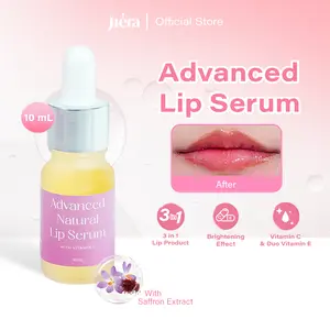 JIERA Advance Lip Serum 10ml with Vitamin C dan Duo Vitamin E , Pencerah Bibir, Eksfoliasi, serta Melembapkan Bibir, dengan UV Protection
