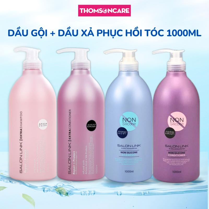 Dầu gội xả siêu dưỡng phục hồi Salon Link extra dùng cho tóc khô hư tổn uốn nhuộm Nhật Bản 1000ml Chai