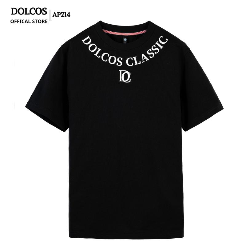 Áo Phông nam in ép chữ DOLCOS trước ngực , Chất cotton cao cấp thoải mái thoáng mát thấm hút mồ hôi AP 214