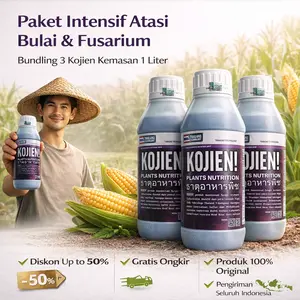 KOJIEN 3 Botol / 3 Liter – Stimulator Tanaman Pangan – Bantu Perkuat Jagung & Padi dari Serangan Bulai