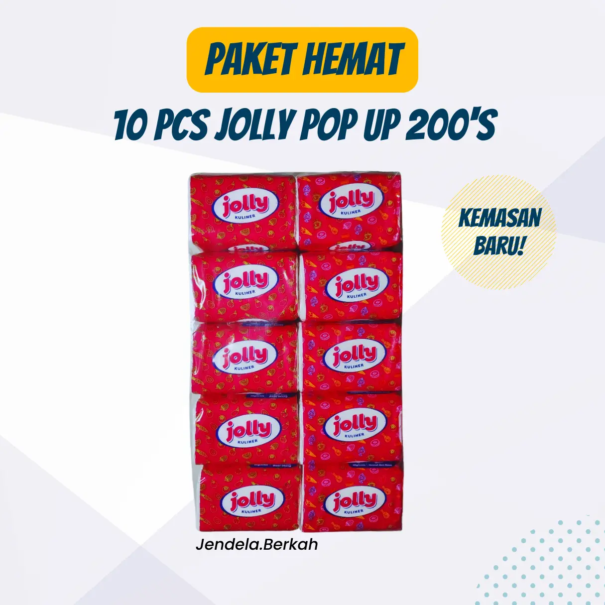 10 Pcs Jolly Pop Up Tissue Tisu 200 sheets