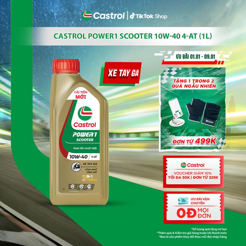 Dầu nhớt xe tay ga Castrol POWER1 SCOOTER 4T 10W-40 1L
