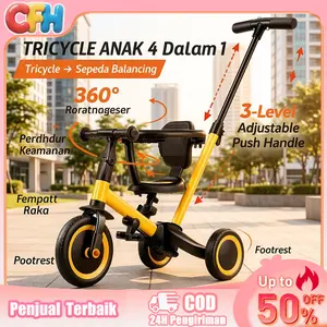 Sepeda Anak Roda 3 2in1 Sepeda Keseimbangan Anak Balance Bike Ride On Anak Push Bike