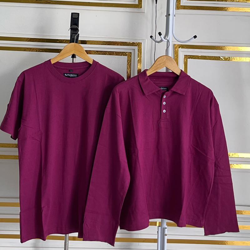 Jessi Polo Couple Polos Byrandp - Baju Pasangan Kaos Polos Batwing Cotton Combed 24s | Atasan wanita Lengan panjang 3