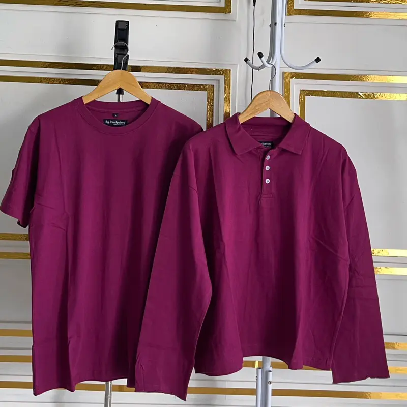 Jessi Polo Couple Polos Byrandp - Baju Pasangan Kaos Polos Batwing Cotton Combed 24s | Atasan wanita Lengan panjang 3