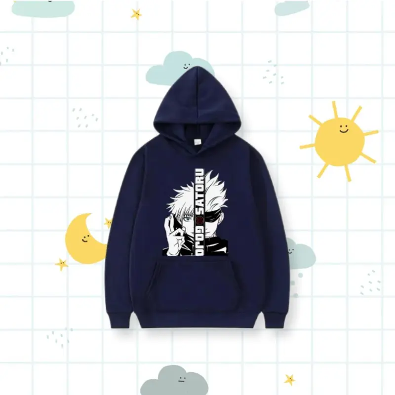 Rag Clothes Sweater Anak Laki Laki Gojo Satoru Bahan Fleece 5-15 Tahun 2
