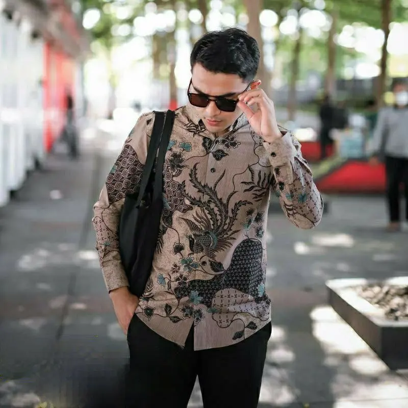 Batik Pria Lengan Panjang BATIK JULUNG SUNGSANG HRB026 motif KERATONAN Kode 002 size M L XL XXL 0