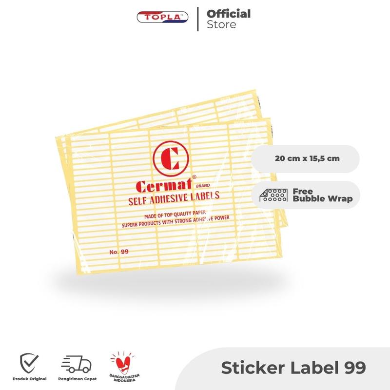 Topla Stiker Label Cermat 99 Self Adhesive Labels - Shop | Tokopedia