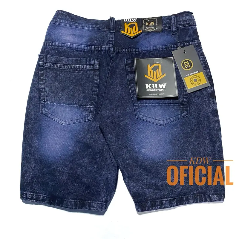 KDW - Celana jeans Pendek Sobek Bermuda Pria 3