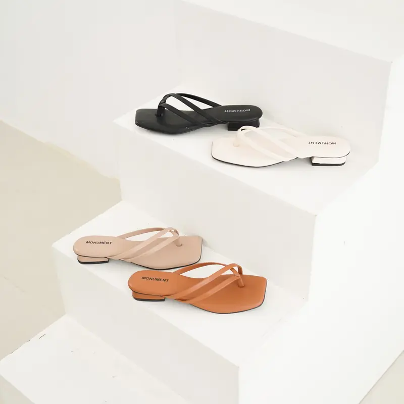 MONUMENT Sandal Hak Tahu Heels Wanita 2cm Tali Jepit Bantalan Empuk BRIELE-02 Tersedia Size 37-40 Sendal Kondangan 4