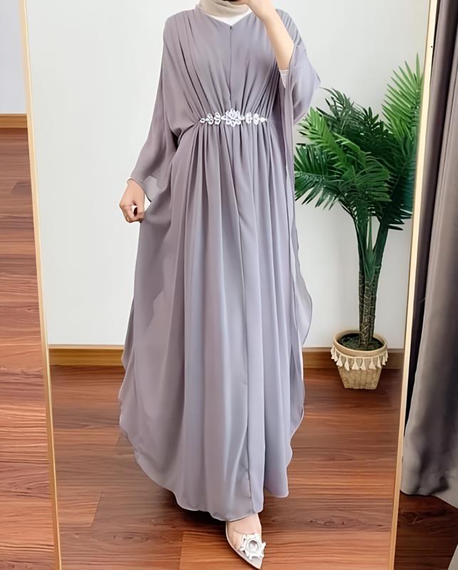 Larist Baju Kaftan Wanita Terbaru 2025 Gamis Simple Elegan Kaftan Lebaran Mewah Gamis Kaftan Kondangan Dress Pesta Muslim Remaja Dewasa Busui Friendly Gaun Maxi Hitam 2