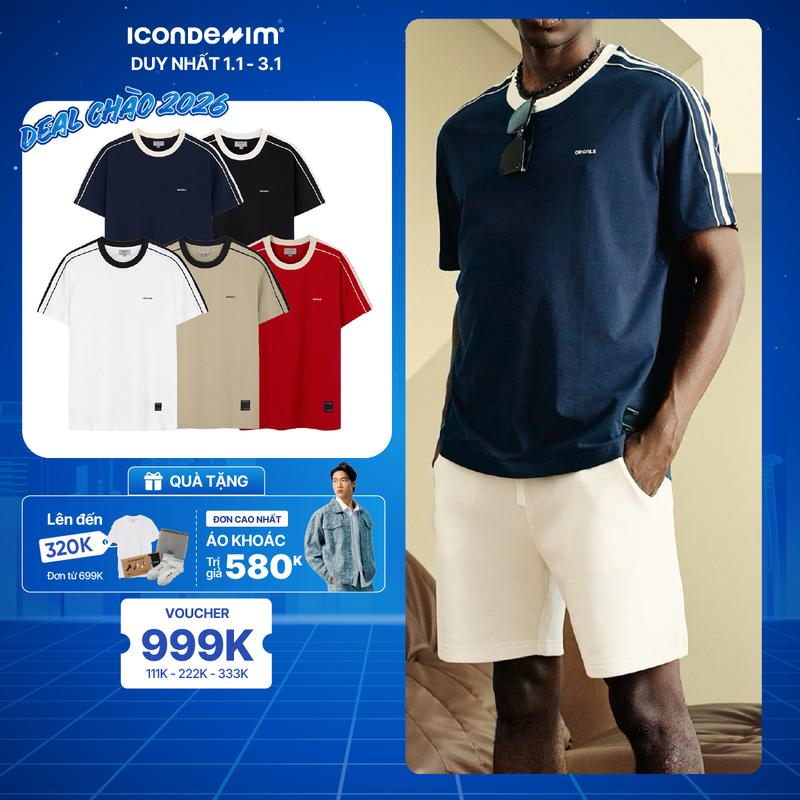 Áo Thun Nam ICONDENIM Họa Tiết Phối Viền Orgnls Take A Move Form Regular ATID0367