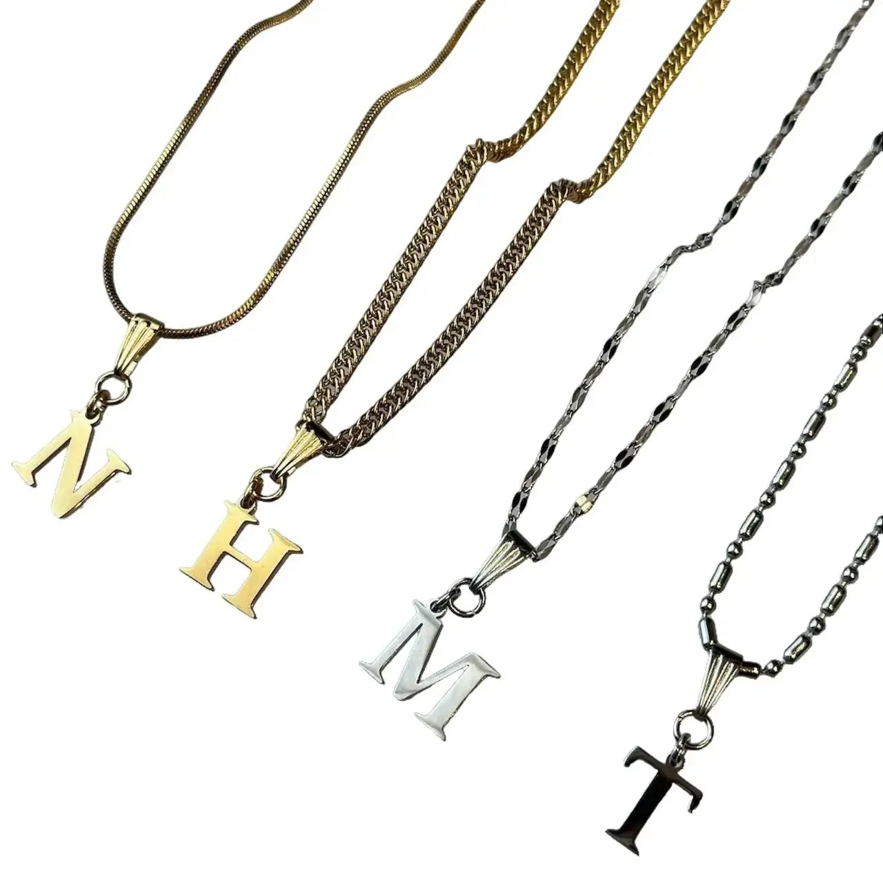 チェーン選べる》stainless classic initial necklace - TikTok Shop