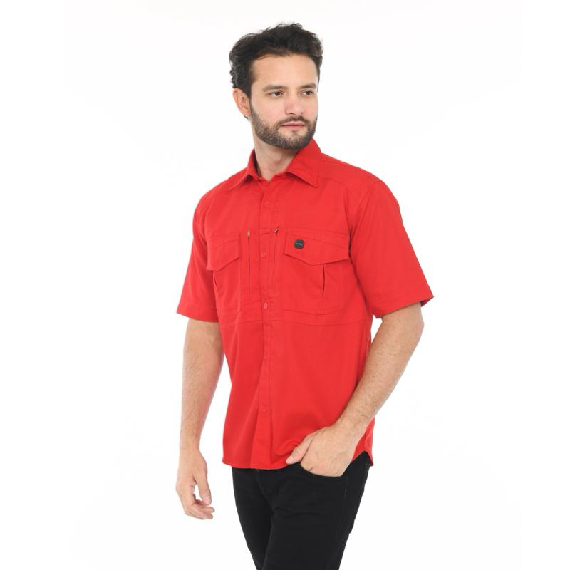 VICTO Kemeja V-Tac Lengan Pendek Workshirt