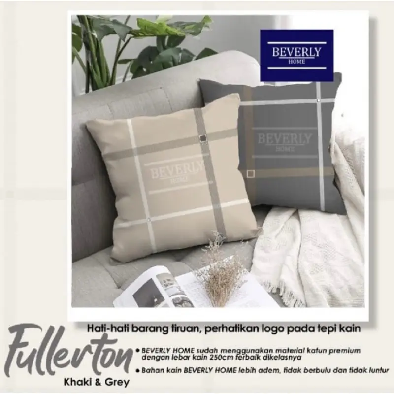 sarung bantal sofa 40x40 45x45 50x50 60x60 motif fullerton