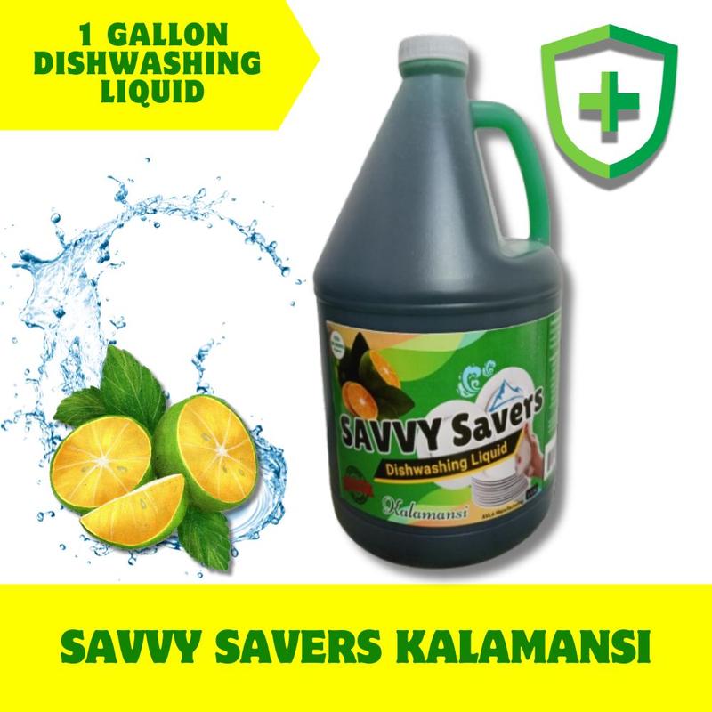 Savvy Savers Dishwashing Liquid Kalamansi 1 Gallon Cleaning Household ...