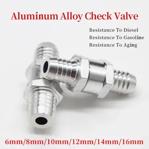 1pcs One Way 6/8/10/12/14/16mm Valves Aluminium Alloy Fuel Non Return Check Valve One Way Fit Carburettor - 16mm