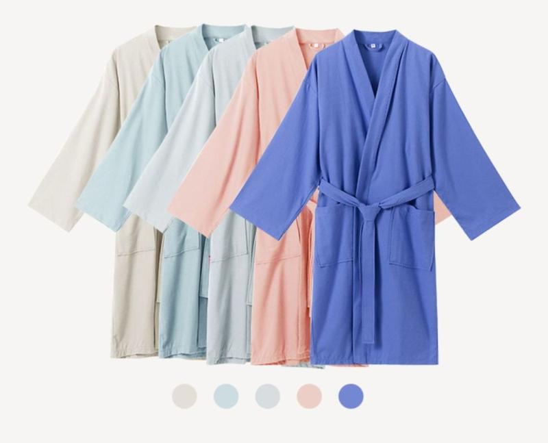 Product Introduction of Bathrobe Female Water-Absorbing Quick-Drying Hotel Beauty Salon Bathrobe Couple Nightgown 8