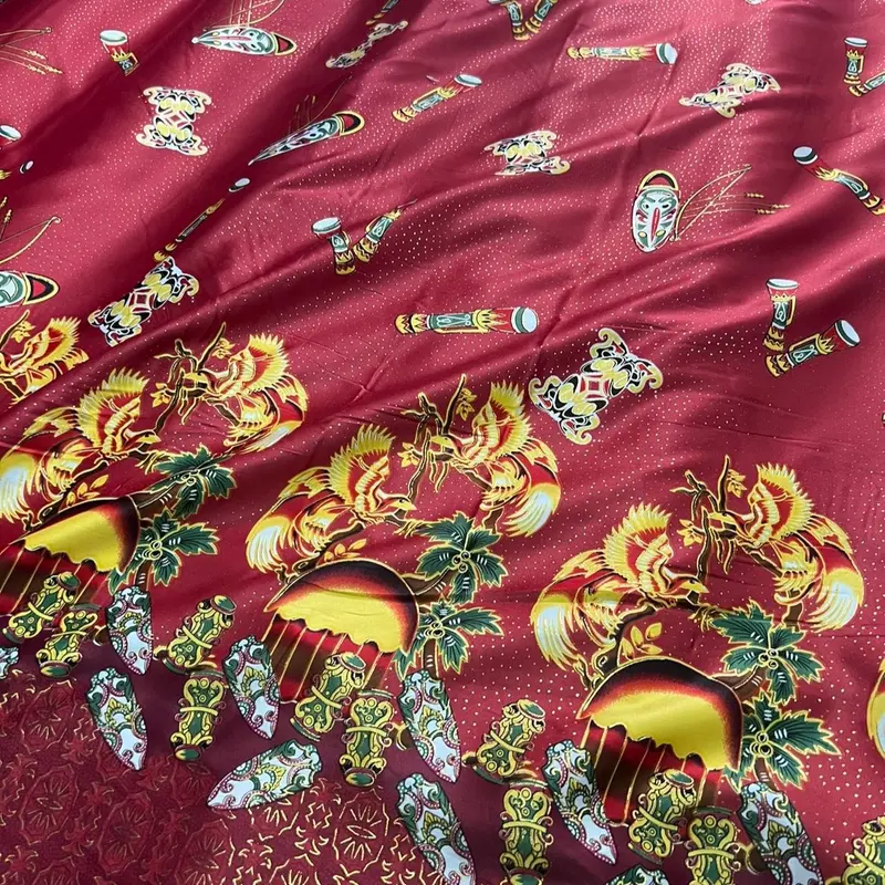 (Part X) Kain Batik khas Papua mewah Foil Gold Pria Wanita (lb120) Harga per meter cck Gamis Kebaya atasan hem couple dll 6