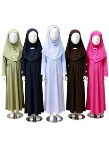 Abaya Jilbab Anak 1-10 Tahun Nyaman Modis Bahan Premium Panjang Elegan Manis Cantik Lembut Muslim Kerudung Kombinasi Syari