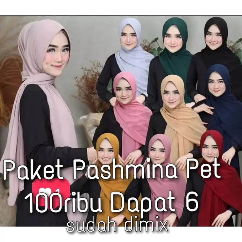 Paket Pashmina Pet 100ribu Dapat 6