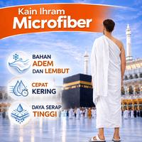 Gambar Al-fira Kain Ihram Microfiber  Putih Berkualitas Tinggi untuk Pakaian Haji & Umroh Bahan Nyaman Multifungsi Elegan Ukuran  Jumbo dan Standar - Jumbo 255x105cm dari Al-fira Official Store Kota Administrasi Jakarta Timur 2 Tokopedia