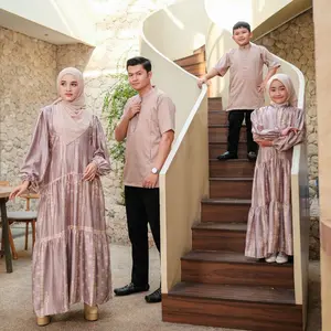 Kalsandfrey Drupala Family Set Gamis Koko Set Kembar Couple Keluarga Set Pakaian Keluarga
