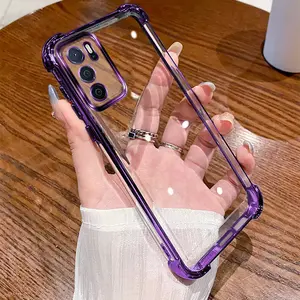 Lembut Kasing Untuk OPPO A16s A16 Case OPPO A54s 4G Empat Sudut anti drop TPU Transparan Silikon Airbag Shockproof Penutup Telepon Casing Transparent Ponsel