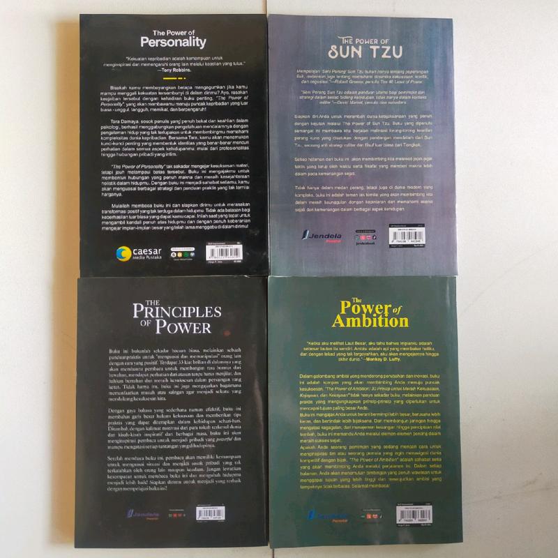 BUKU SELF IMPROVEMENT / THE POWER OF AMBITION /THE PRINCIPLES OF POWER / THE POWER OF PERSONALITY / THE POWER OF SUN TZU / RISALAH DOA 1
