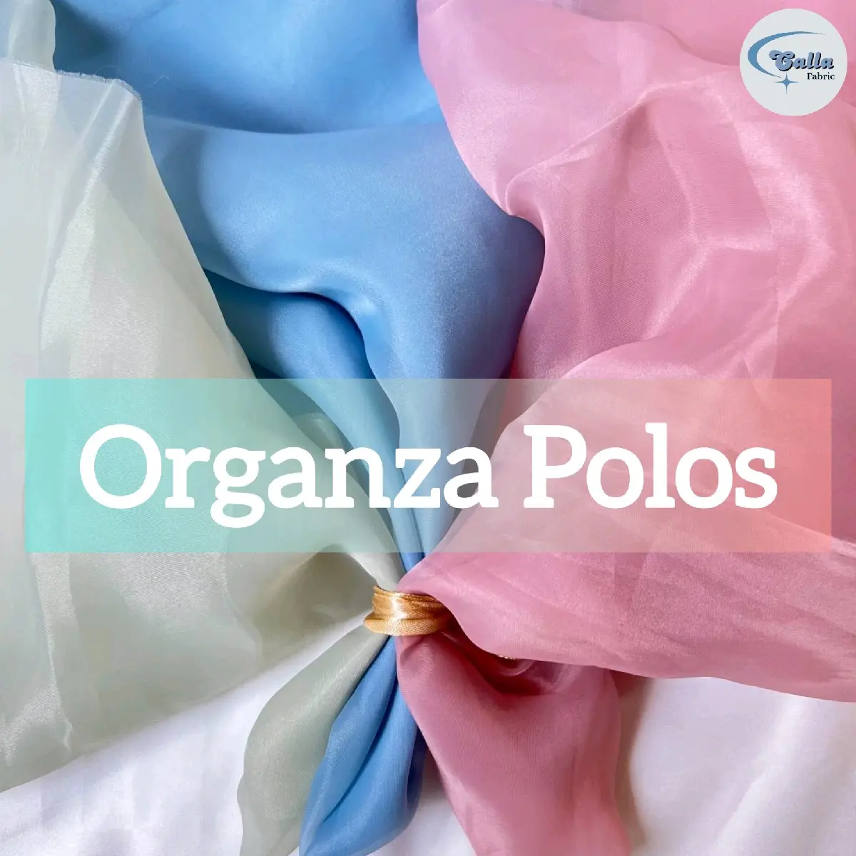 SETENGAH METER Kain Organza Polos / Kain Silky Organza Premium