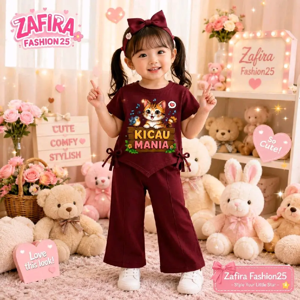 SETELAN MOTIF KICAU MANIA VOL 2 - SETELAN BAJU ANAK PEREMPUAN - BAHAN ADEM
