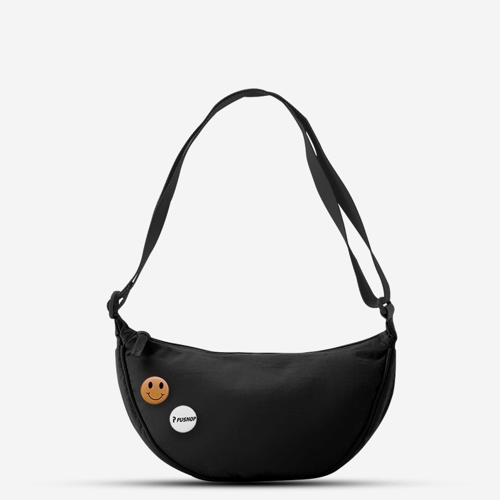 PUSHOP PAKET KOMBO HEMAT Tas Selempang Pria Wanita - Beli 1 Dapat 2 Tas selempang Slingbag Casual Paket Canvas Corduroy Hitam PUSHOP PAKET KOMBO HEMAT Tas Selempang Pria Wanita - Beli 1 Dapat 2 Tas selempang Slingbag Casual Paket Canvas Corduroy Hitam