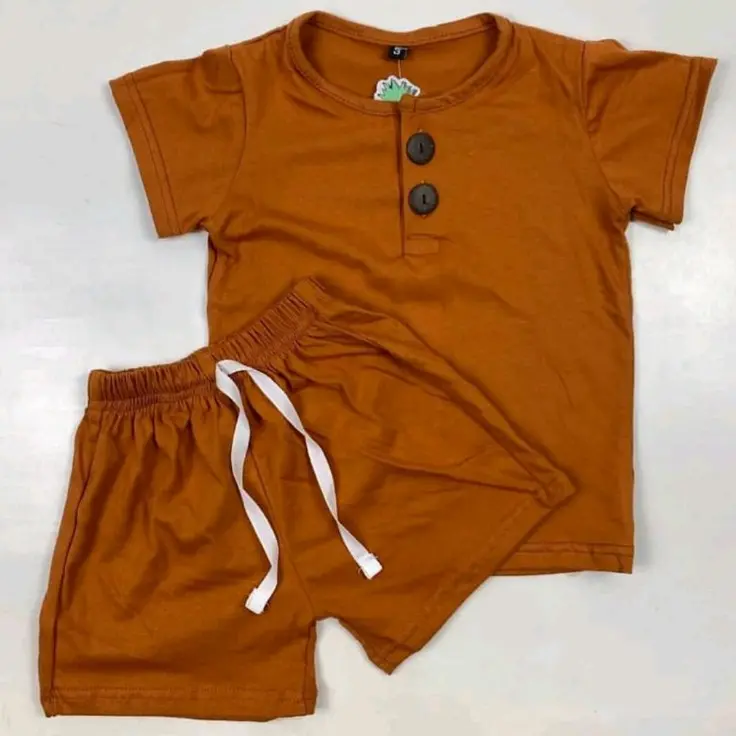 Setelan Anak KIANO Untuk Perempuan & Laki-laki Usia 1-6 Th Baju Stelan anak cewe,cowo Arsy polos kancing di dada 1