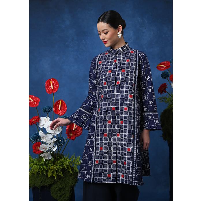 Gambar NONA RARA - Deera Dress Garut D0562, Baju kerja batik blouse wanita modern - S dari Nona Rara Batik Kota Administrasi Jakarta Timur Tokopedia