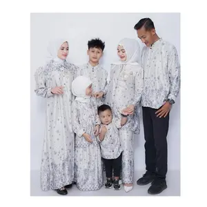 Flavia Sarimbit Family Couple Keluarga Bahan Silk Dress Ibu Dan Anak Kancing Premium Busui Friendly Aksen Lipit Kemeja Ayah Anak Model Kemko By Funnara