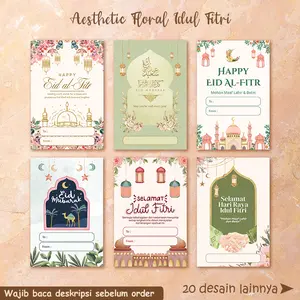[isi 10PCS] KARTU/STIKER/HANGTAG FREE TALI UCAPAN LEBARAN IDUL FITRI GREETING CARD VOL K