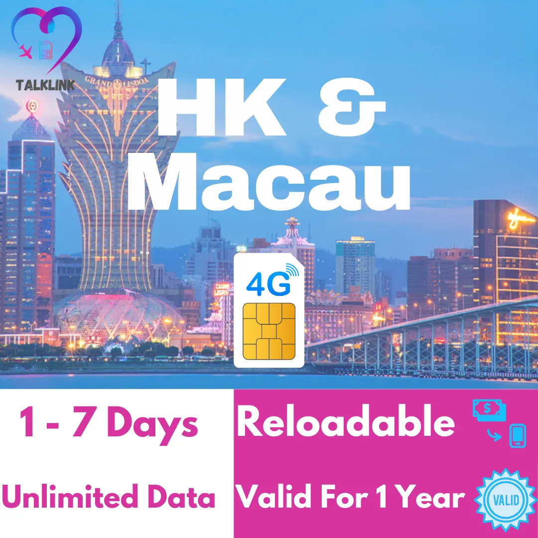 Hong Kong & Macau SIM Card 1-7 Days High Speed Unlimited Data Travel Sim Card | Registration Required