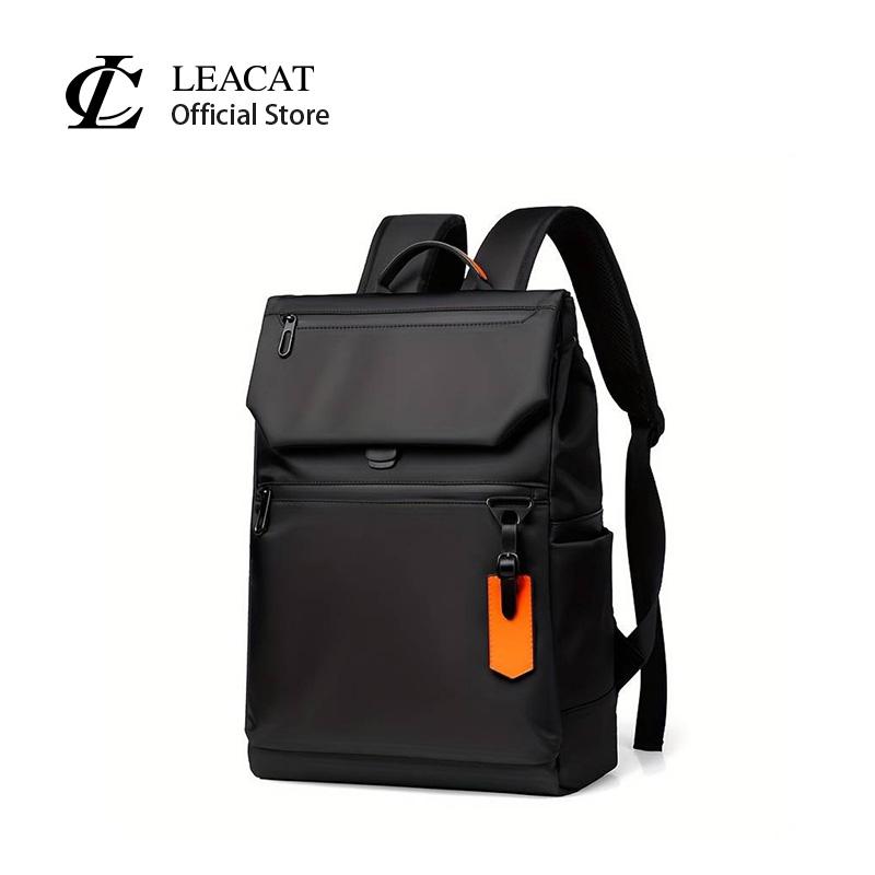 Ba Lô Nam, Leacat, Được Làm Bằng Vải Oxford, Không Thấm Nước, Thích Hợp Cho Máy Tính Xách Tay 14 Và 15,6 Inch, Có Cổng Sạc USB, Khóa Kéo Chống Thấm Nước, Lý Tưởng Cho Du Lịch Ngoài Trời, Ba Lô Công Sở