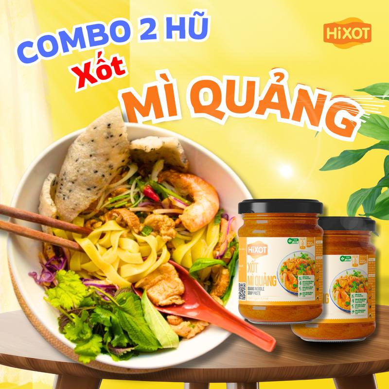 Combo 2 Hũ Xốt Mì Quảng HiXOT 220G - Gia Vị Hoàn Chỉnh