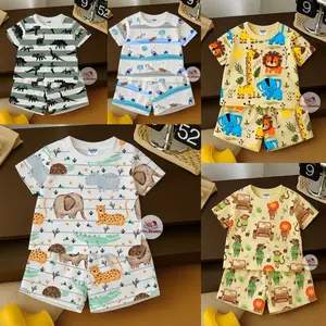 Littlevin Setelan Anak Terbaru Full Print Karakter 0-5 Tahun