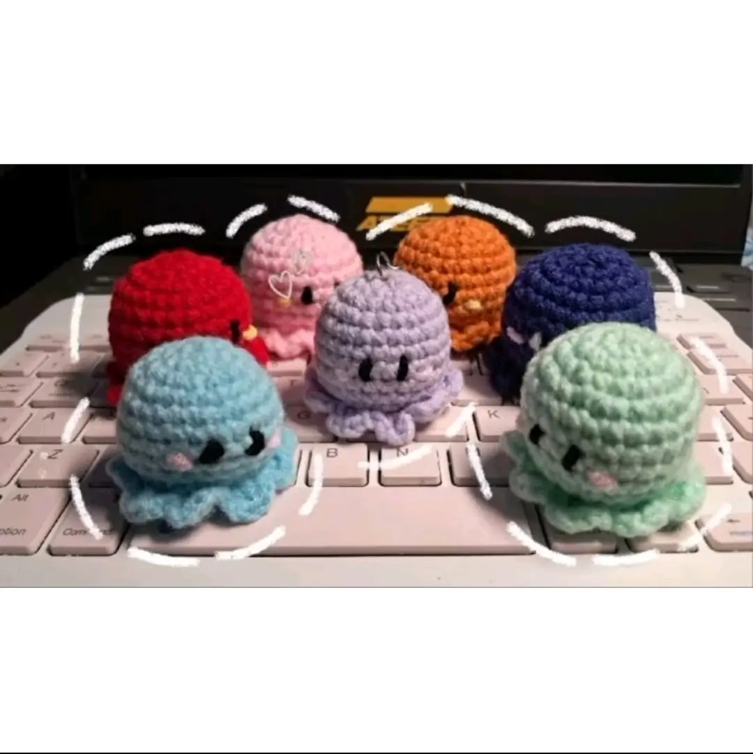 KEYCHAIN BABY OCTOPUS || GANTUNGAN KUNCI GURITA MINI