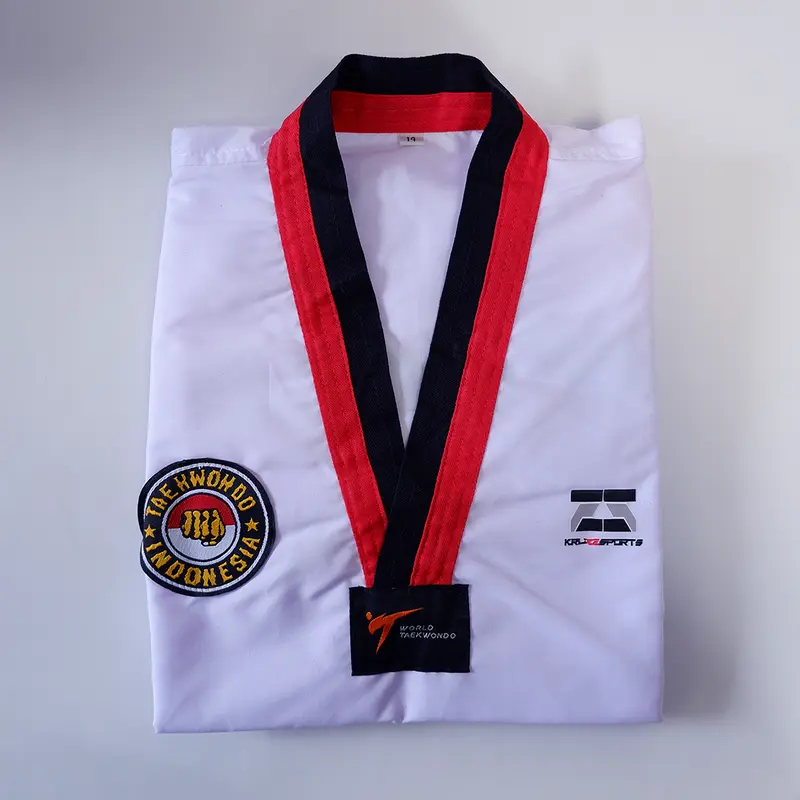 Dobok Seragam Taekwondo Drill KruZZsports Kerah Poom (Bahan Drill) 1