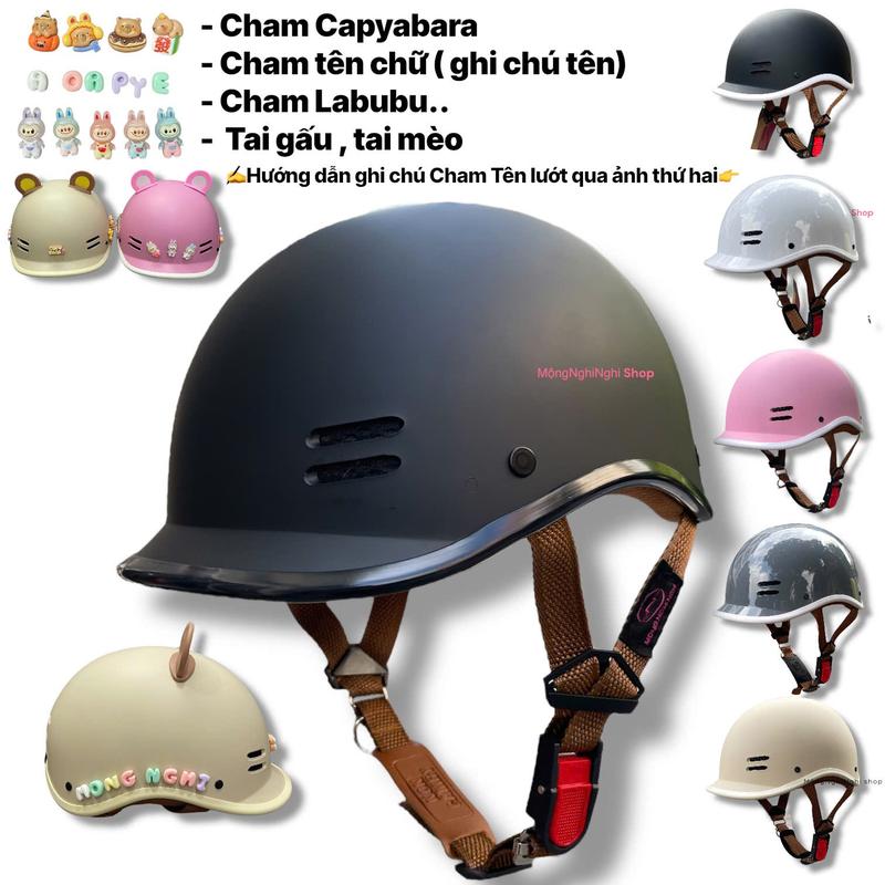 ( NÓN BẢO HIỂM ĐẠT CHUẨN ) Nón Bảo Hiểm Kiểu Dáng Cá Heo Chính Hãng CAMRY CR HELMET- KÈM PHỤ KIỆN , Bảo Hành 12 Tháng Chất Liệu Nhựa ABS , Helmet Phụ Kiện đẹp ĐEN VIÊN ĐEN