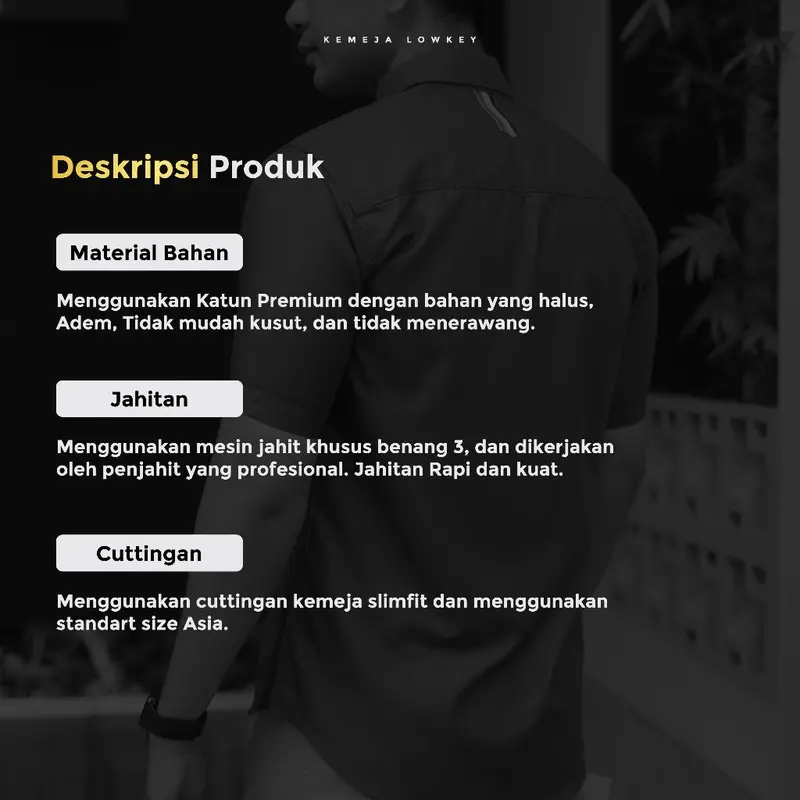 Lowkey Kemeja Pria Dewasa PD 26 Putih Koko | Kemeja Pria Pendek Kemeja Putih Koko Pria Kemeja Cowok Dewasa Kemeja Cowok Keren Kemeja Pria Slimfit Kemeja Pria Cowok Kemeja Casual Cowok 1