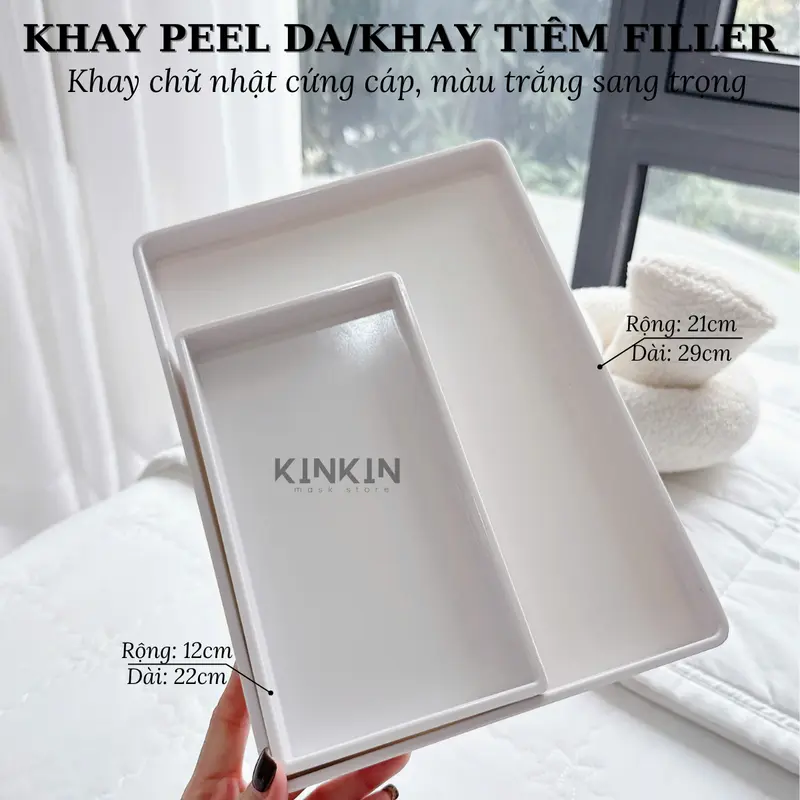 Khay peel da dùng làm khay spa, khay filler phong cách Hàn Quốc - chất liệu nhựa 1