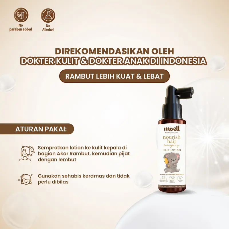 Moell Paket Special Bundling 4 in 1 - Body Wash - Shampoo - Hair Lotion - Balm / Natural Organic 6
