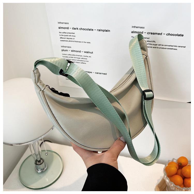 Product Introduction of Nylon material crossbody bag, women's new style dumpling bag, lightweight small shoulder bag, armpit bag, single shoulder bag, women's single shoulder crossbody bag 16