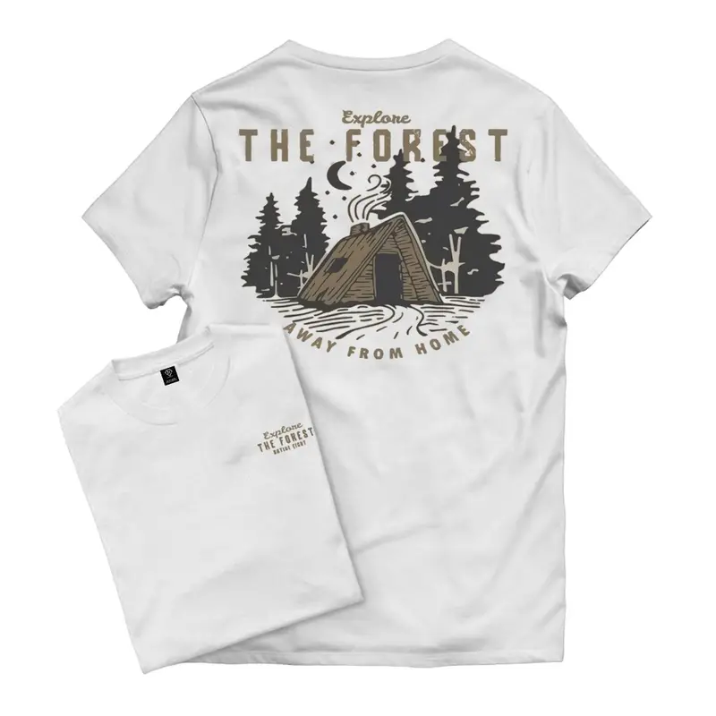 T-shirt Distro Pria Wanita The Forest Pink Premium Bahan Katun Combed 30s I Baju Kaos Cowok Cewek Distro Original Motif ADVENTURE Simple Keren Sablon 3